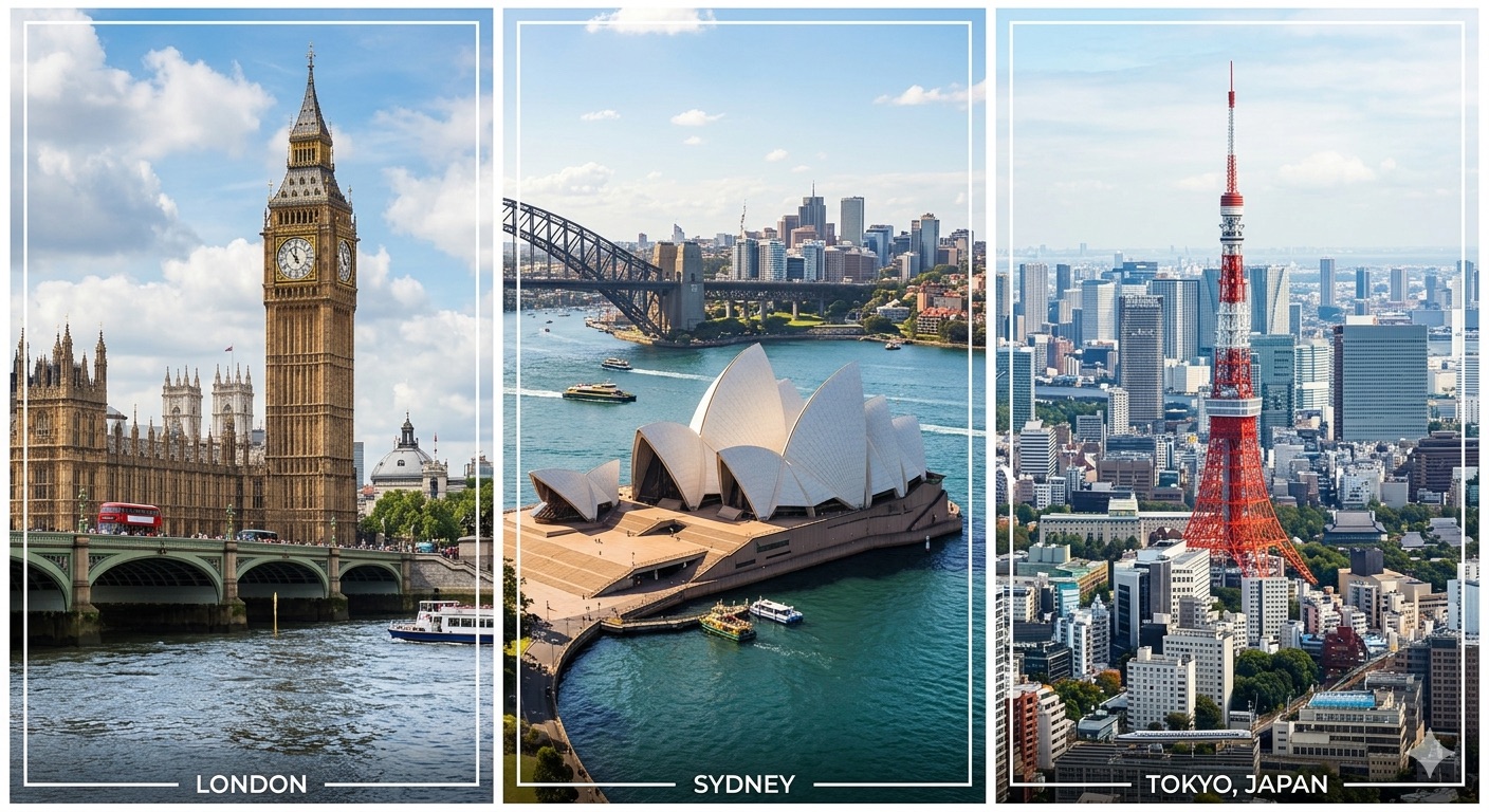London, Sydney, Tokyo — overseas property markets
